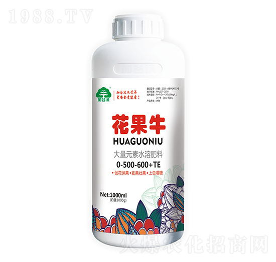 大量元素水溶肥料0-500-600+TE-花果牛-加谷沃