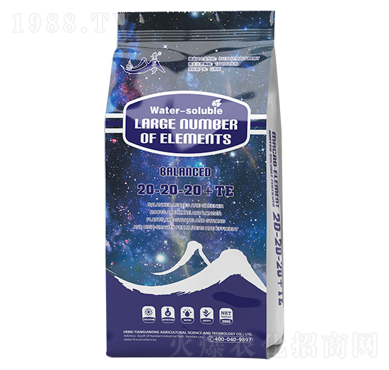 大量元素水溶肥20-20-20+TE-黃粱夢-田歸農