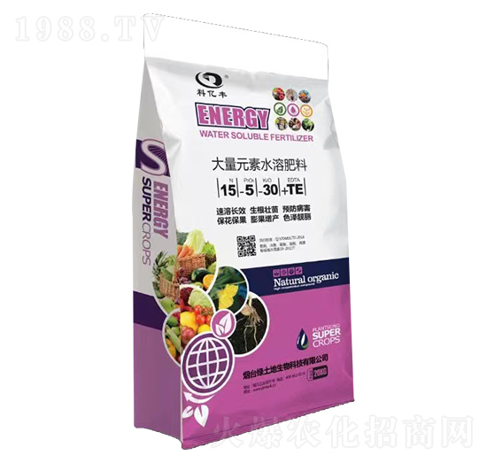 大量元素水溶肥料15-5-30+TE-科億豐-綠土地