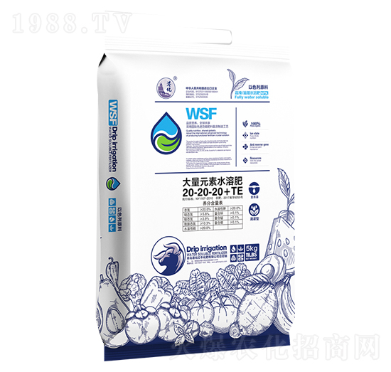 5kg大量元素水溶肥20-20-20+TE-遠(yuǎn)洋眾德