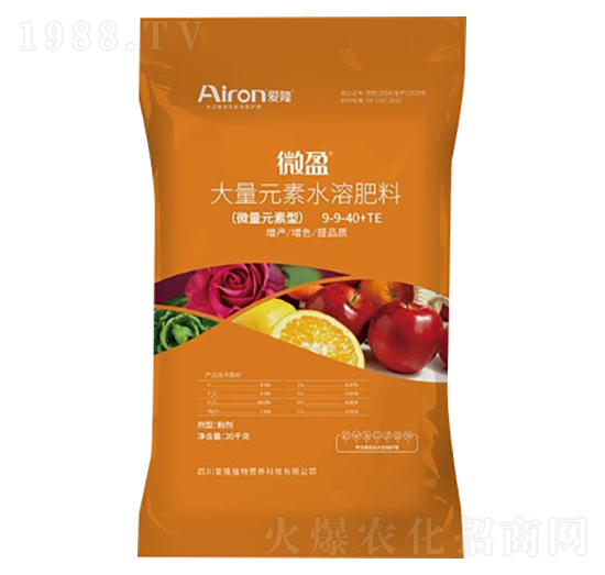 高鉀型大量元素水溶肥料9-9-40+TE-微盈-愛(ài)隆