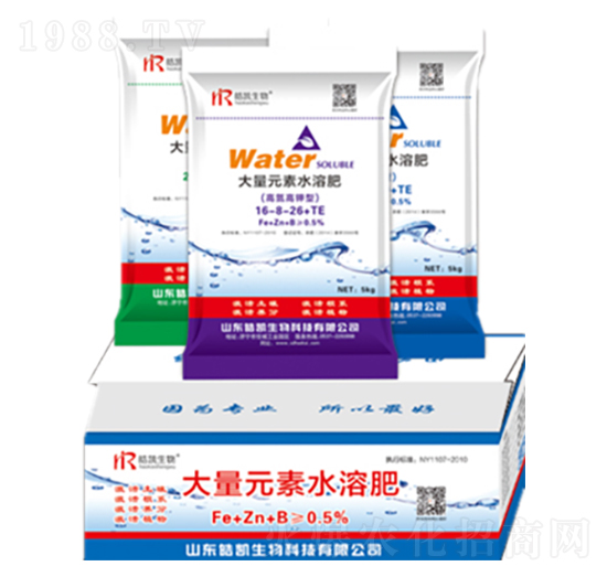 大量元素水溶肥16-8-26+TE-皓凱生物