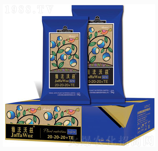雅法沃茲大量元素水溶肥料20-20-20+TE-雅法