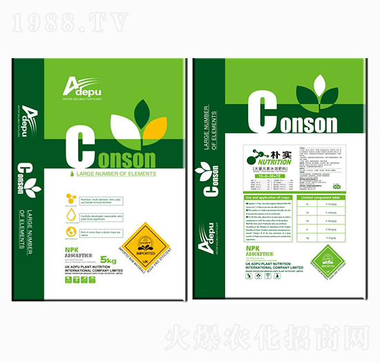 大量元素水溶肥料19-8-20+TE-樸實-愛德樸
