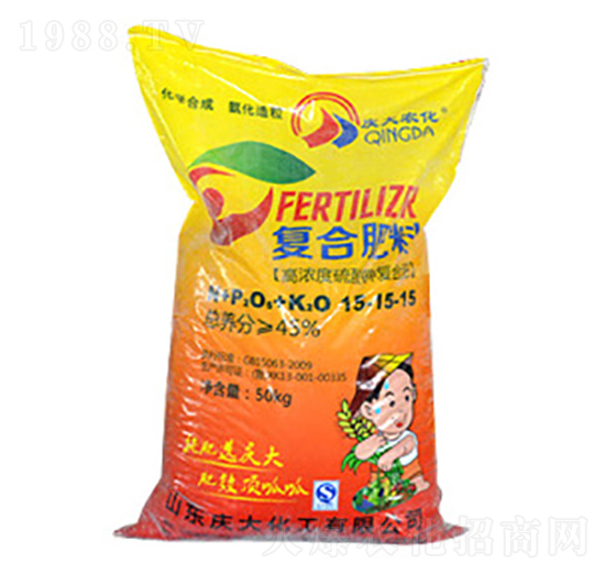 50kg高濃度硫酸鉀復(fù)合肥料15-15-15-慶大化工