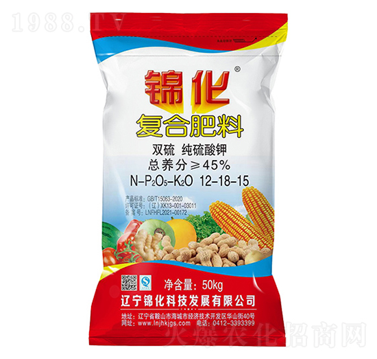 雙硫純硫酸鉀復(fù)合肥料12-18-12-錦化科技