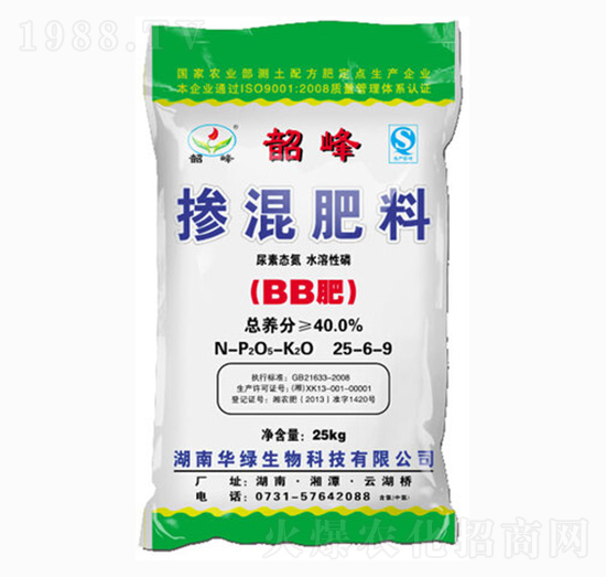 韶峰摻混肥料25-6-9-華綠生物