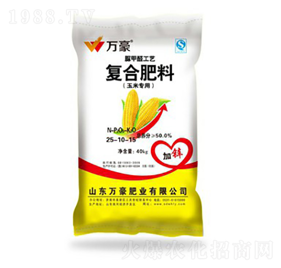 玉米專用脲甲醛復(fù)合肥料25-10-15-萬(wàn)豪