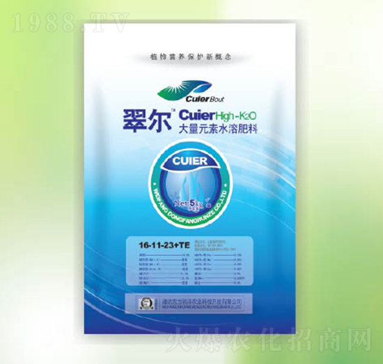大量元素水溶肥16-11-23+TE-東方潤澤