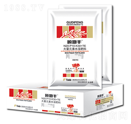 高氮高鉀壯根膨果高產型20-10-30+TE-顧地豐-泰達農化