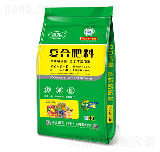 高塔硝硫基全水溶滴灌型復(fù)合肥料22-8-8-晶龍-中仁集團(tuán)