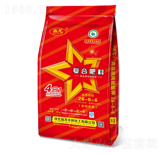 高品質(zhì)純硫酸鉀復合肥料26-0-6-晶龍-中仁集團