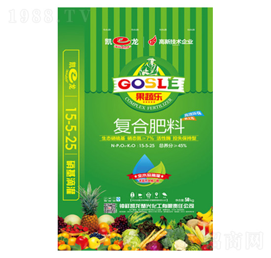 高塔硝硫基復(fù)合肥料15-5-25-果蔬樂(lè)-凱龍化工