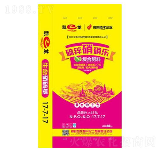 高塔硝硫基復合肥料17-17-17-硫鋅硝硝樂-凱龍化工