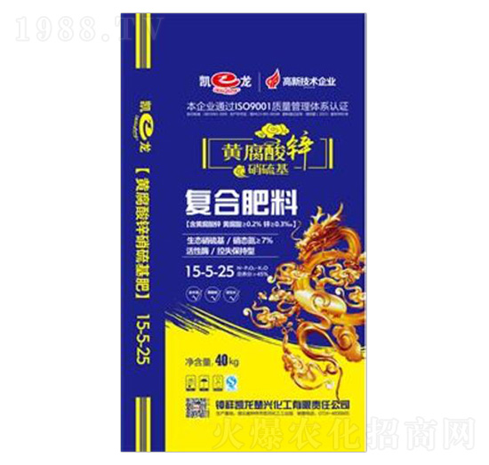 黃腐酸鉀復(fù)合肥料15-5-25-凱龍化工