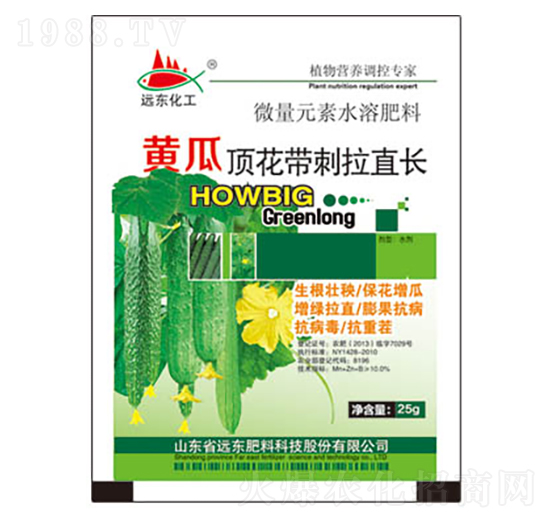 黃瓜頂花帶刺拉直長(zhǎng)-遠(yuǎn)東肥料