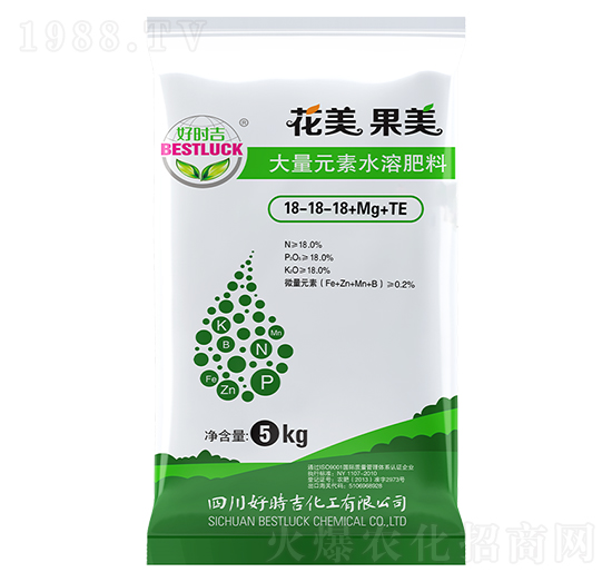 大量元素水溶肥料18-18-18+1Mg+TE-花美果美-好時(shí)吉