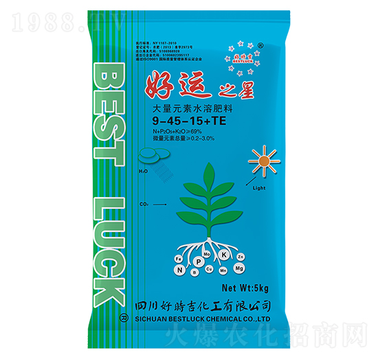 大量元素水溶肥料9-45-15+TE-好運(yùn)之星-好時(shí)吉