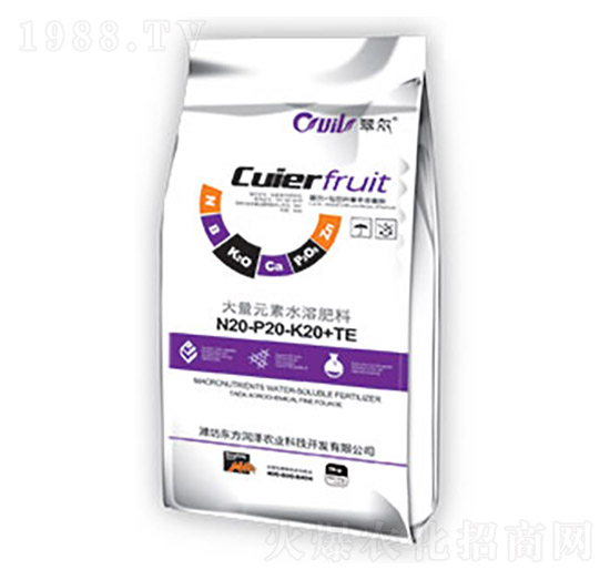 大量元素水溶肥20-20-20+TE-東方潤澤