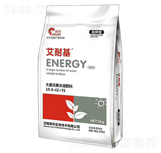 高鉀型大量元素水溶肥料10-8-42+TE-艾耐基-爵利生物