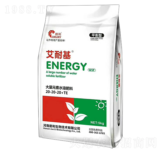 平衡型大量元素水溶肥料20-20-20+TE-艾耐基-爵利生物