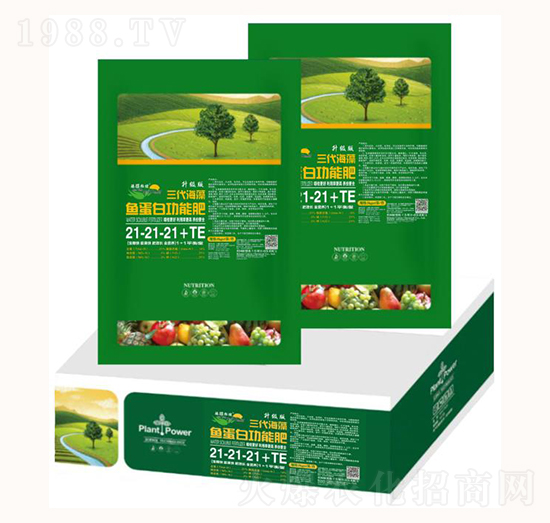 三代海藻魚(yú)蛋白功能肥21-21-21+TE- 臻粿粒健-聚源生物
