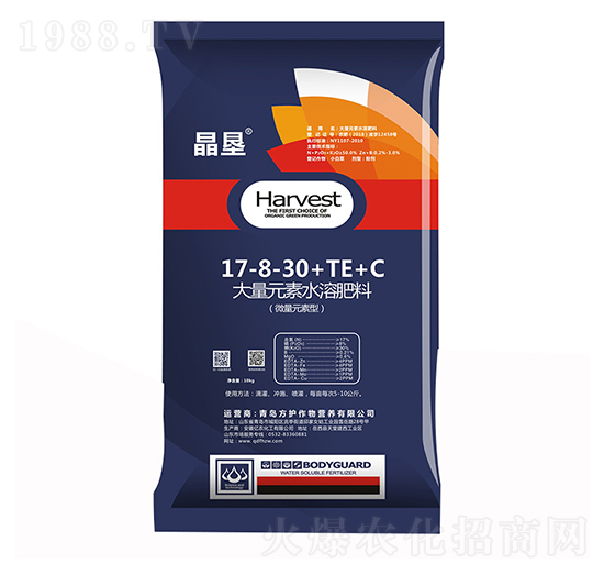 大量元素水溶肥料17-8-30+TE-晶墾-方護