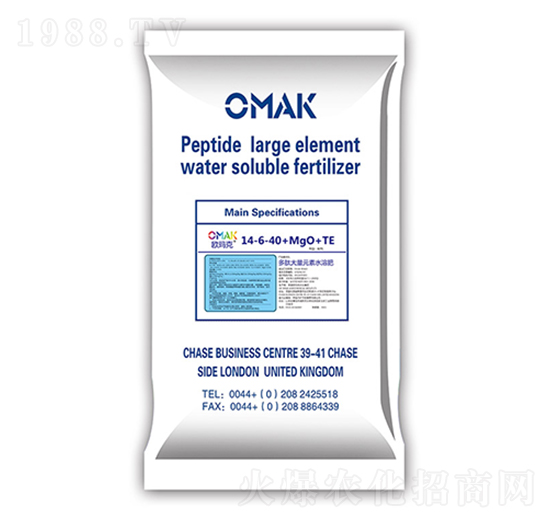 多肽大量元素水溶肥14-6-40+MgO+TE-歐瑪克-方護(hù)