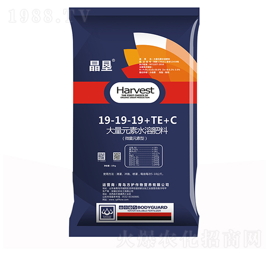 大量元素水溶肥料19-19-19+TE+C-晶墾-方護(hù)