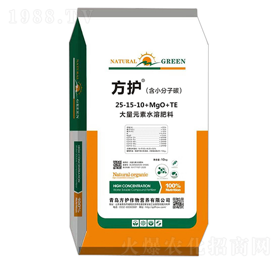 大量元素水溶肥料25-15-10+MgO+TE-方護