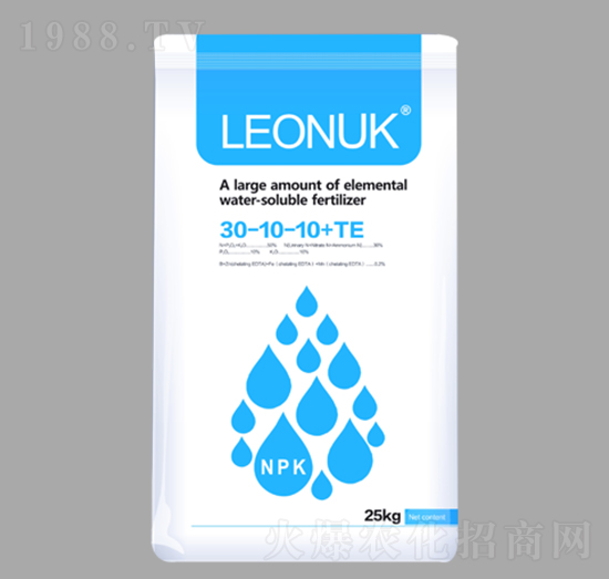 大量元素水溶肥30-10-10+TE-萊昂化學(xué)