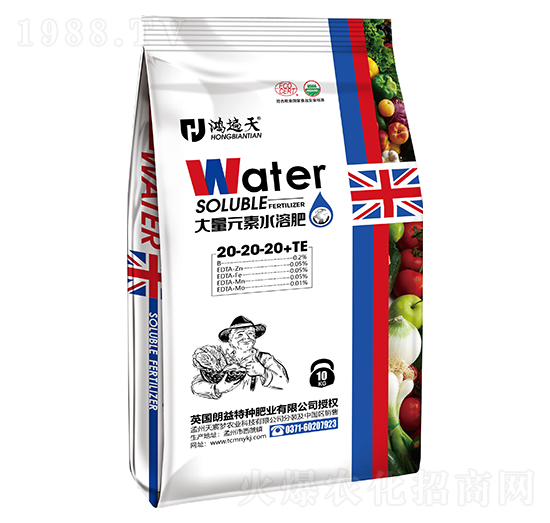 大量元素水溶肥料20-20-20+TE-紅遍天-天宸夢