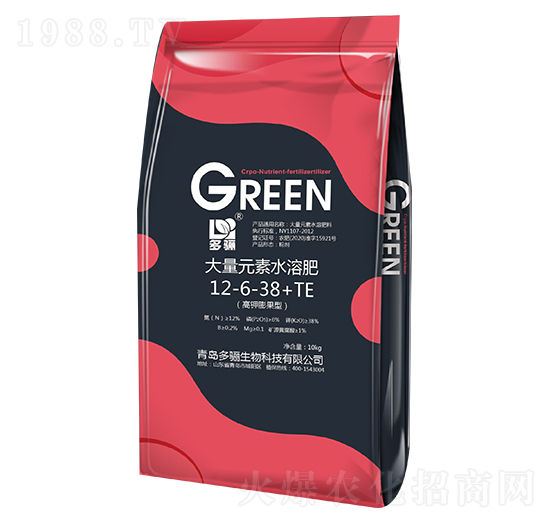 大量元素水溶肥12-6-38+TE 多驪生物
