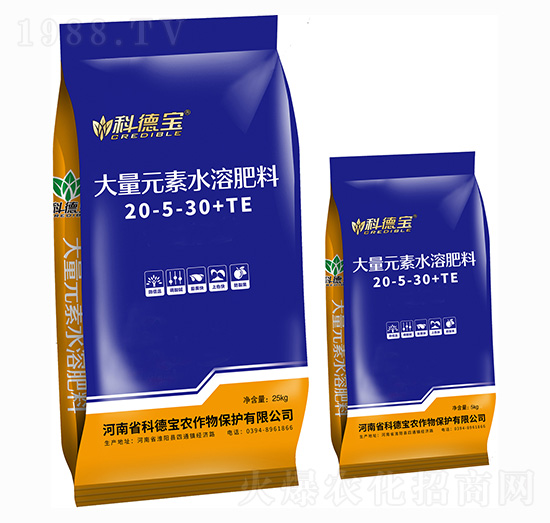 大量元素水溶肥料20-5-30+TE 科德寶