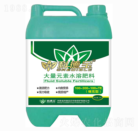 催花型大量元素水溶肥料100-300-100+TE 科德寶