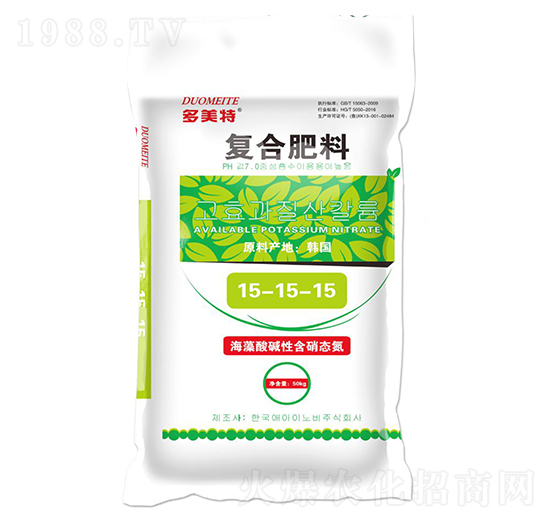 海藻復(fù)合肥15-15-15 多美特 益國農(nóng)業(yè)