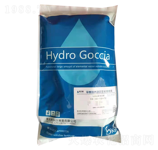 大量元素水溶肥18-18-18+TE 水力滴 昕嶺生物