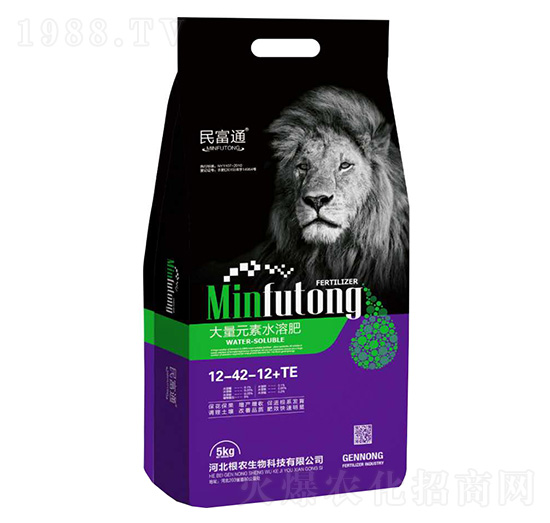 大量元素水溶肥料12-42-12+TE-民富通-根農(nóng)生物
