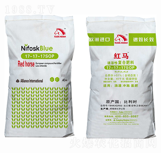 進口復(fù)合肥 速溶性化學(xué)肥料17-17-17SOP 僑馬QIAOMA