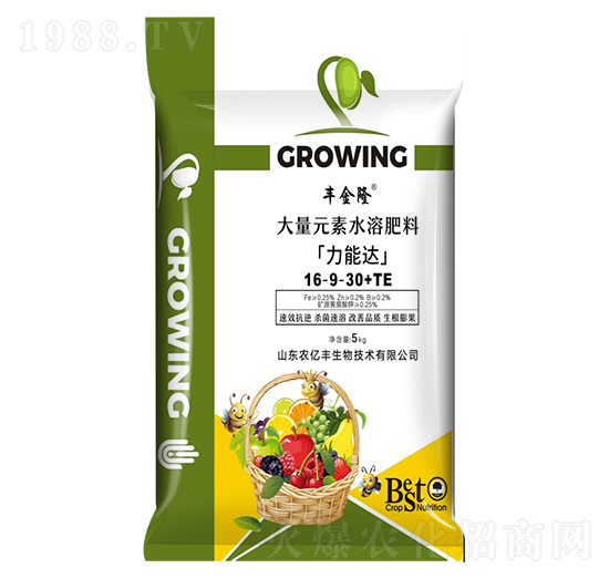 大量元素水溶肥料16-9-30+TE 力能達(dá) 農(nóng)億豐