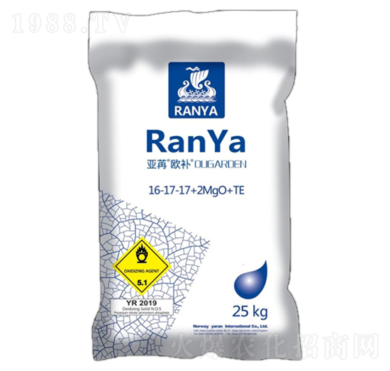 純硝基水溶肥料16-17-17+2MgO+TE 亞苒歐補 亞苒國際