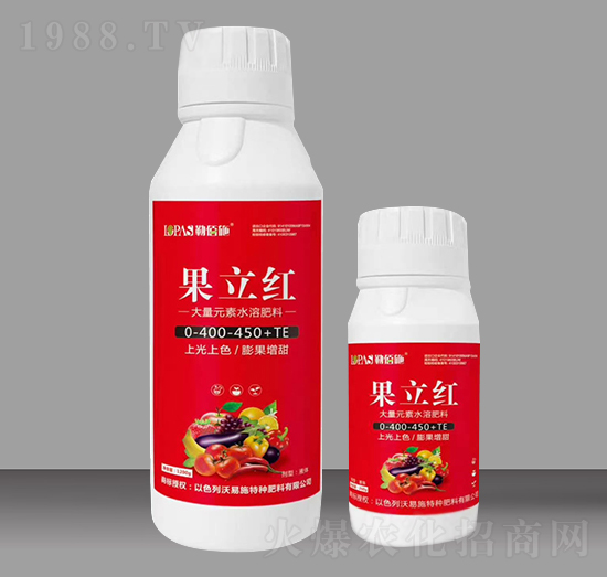 果立紅大量元素水溶肥料0-400-450+TE-勒佰施-沃易施
