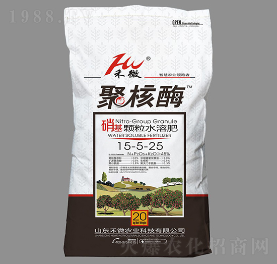 硝基顆粒水溶肥15-5-25-聚核酶-禾微