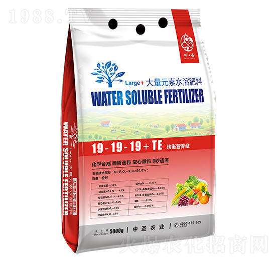 均衡營養(yǎng)型大量元素水溶肥19-19-19+TE-中圣農業(yè)