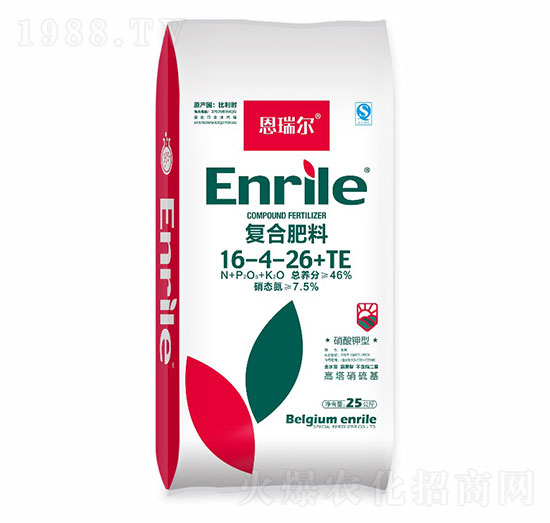硝酸鉀型復合肥料16-4-26+TE-源盛嘉禾