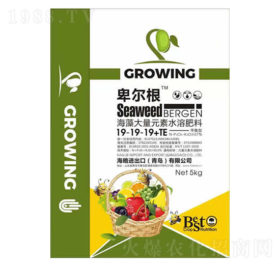海藻大量元素水溶肥料19-19-19+TE-卑爾根-海略