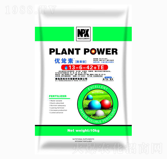 大量元素水溶肥料13-6-42+TE-優(yōu)聳素-蘇緯爾