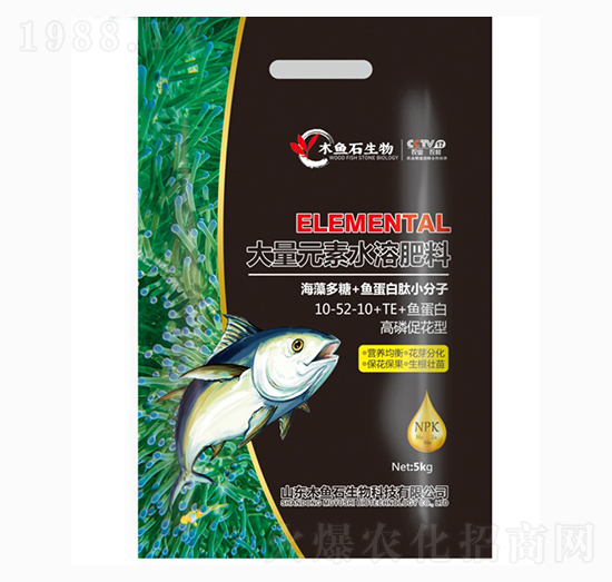 大量元素水溶肥料10-52-10+TE+魚蛋白-木魚石生物