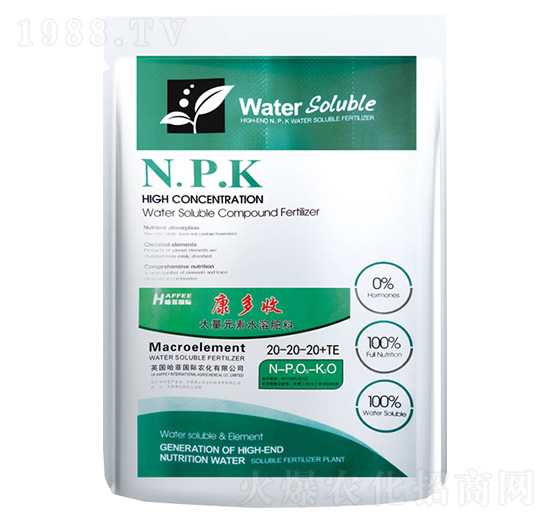 大量元素水溶肥料20-20-20+TE-康多收-七竣州