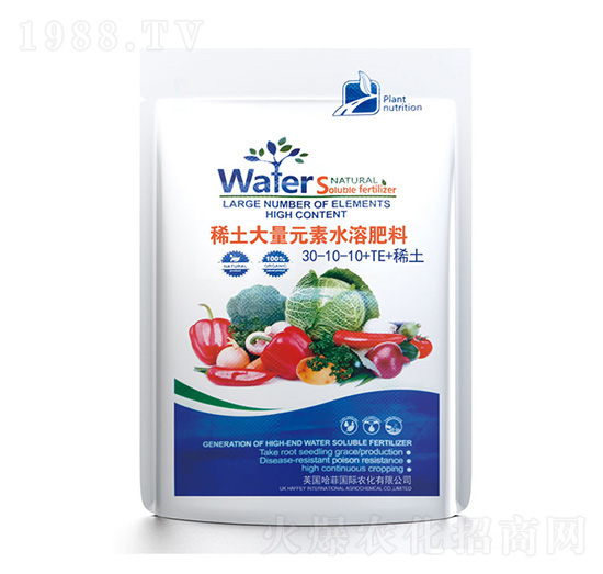 稀土大量元素水溶肥料30-10-10+TE-七竣州